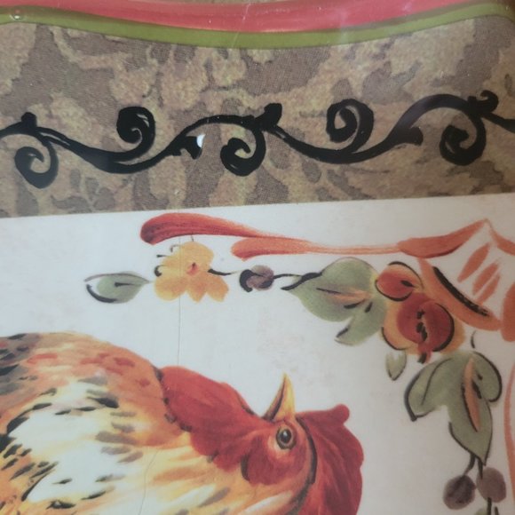 Discontinued Tuscan Rooster Salad Plates Set of 2! - Picture 2 of 6